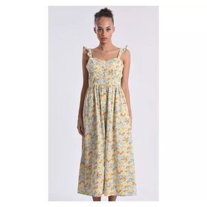 Molly Bracken‎ Liberty Print Midi Prarie Dress Floral Women's Size Small